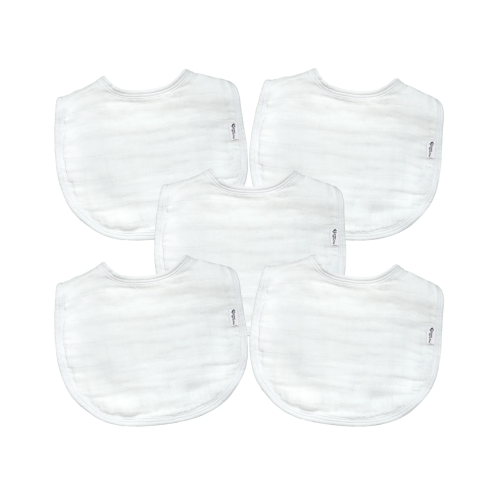 Organic Cotton Muslin Bibs (5 pack)