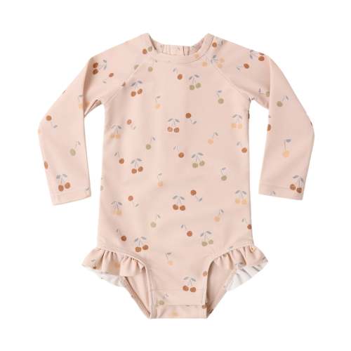 Quincy Mae Olivia Rashguard One-Piece - Cherries