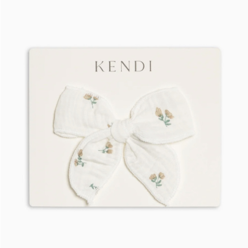 Muslin Bow Clip