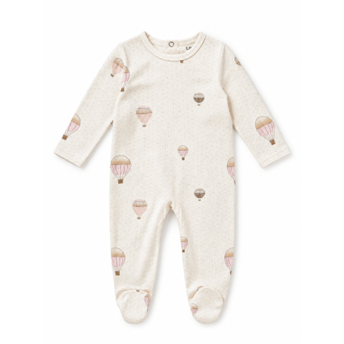 Lux Girl Dot & Balloon Footie