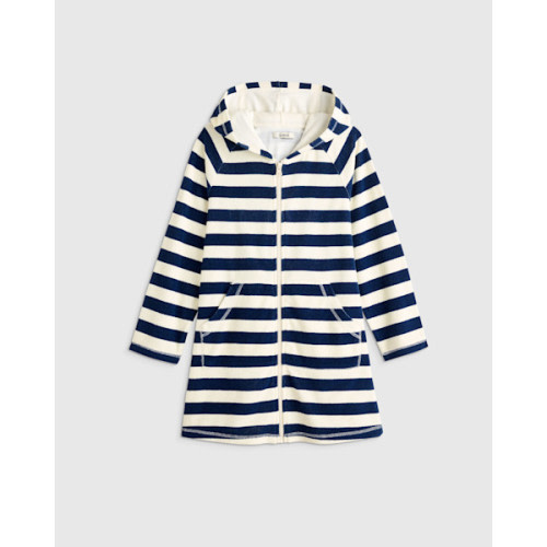 Loop Terry Swim Coverup - Kid in Navy Awning Stripe