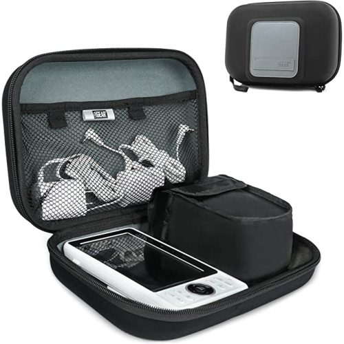 USA Gear Baby Monitor Carrying Case Fits Vtech VM819, VTech RM7766, HelloBaby 5" HB6550, Babysense, Eufy & More - Baby Monitor Travel Case with Scratch Resistant Lining, Inner Pouches (Black)