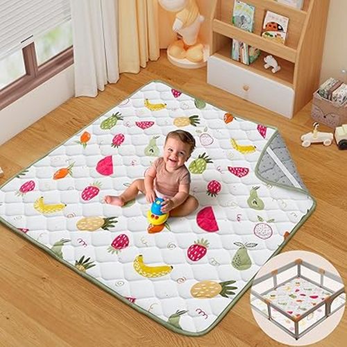 Foldable Baby Play Mat, 50X50 Waterproof Playmats for Babies and Toddlers Kids