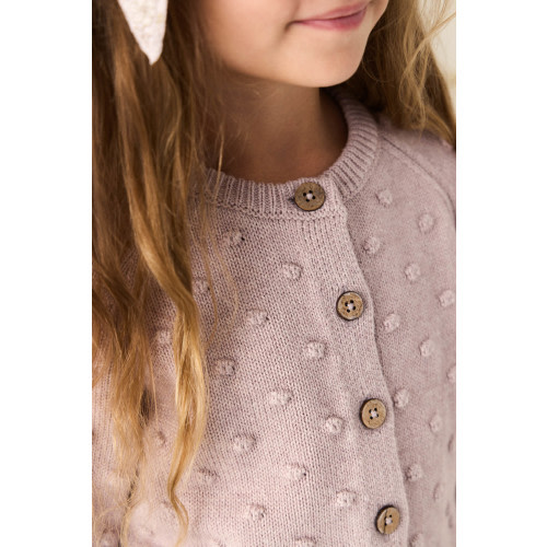 Simple Dotty Cardigan - Violet Marle