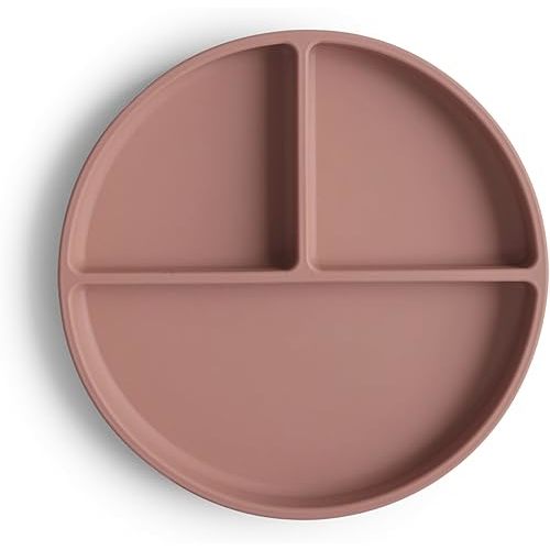 mushie Silicone Suction Plate (Cloudy Mauve)