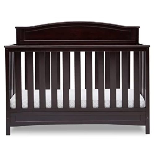 Delta Children Emery 4-in-1 Convertible Baby Crib - Greenguard Gold Certified, Dark Chocolate