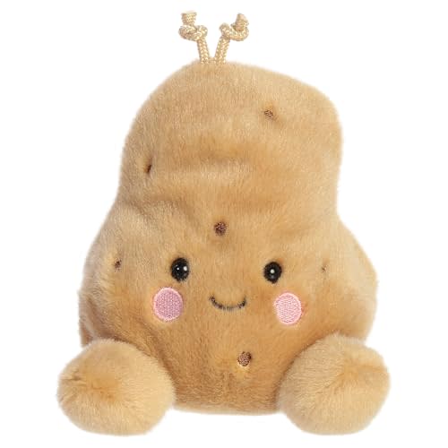 Aurora Adorable Palm Pals Spudrick Potato Stuffed Animal - Fun Collectible Plush for Kids and Adult Collectors - Perfect for Decorating Rooms and Birthday Gifts - Brown 4 Inches