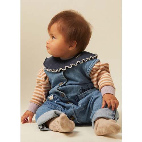 Bobbi Navy Collar Bib