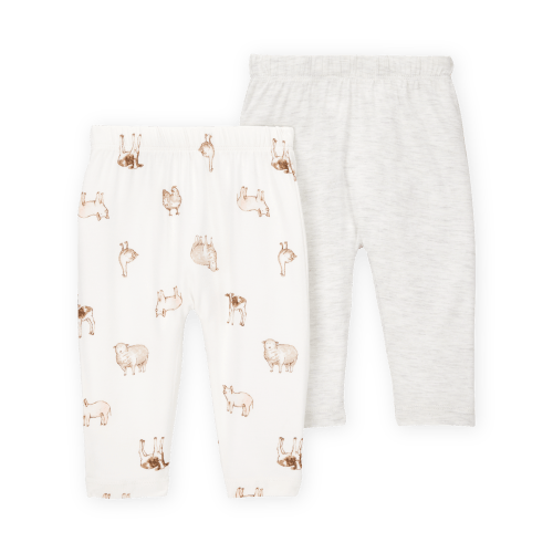 Baby 2-Pack PurelySoft Pull-On Pants - Grey/Ivory - Carter's | Carter's