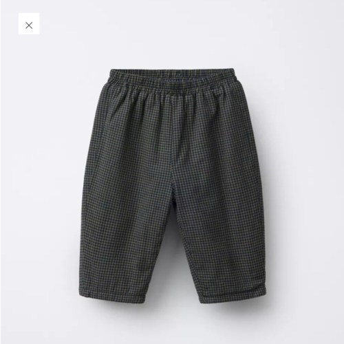 GINGHAM QUILTED PANTS