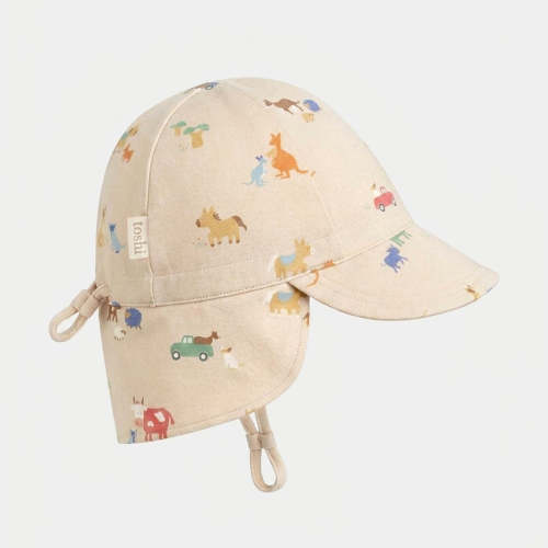Flap Cap Arcadia | UPF 50+ Neck flap | Station Hands Beige | Toshi Official