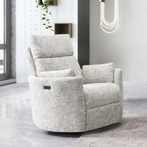 Latitude Run® Callendale Electric Power Swivel Rocker Recliner Chair With USB & Type-C Port & Reviews | Wayfair