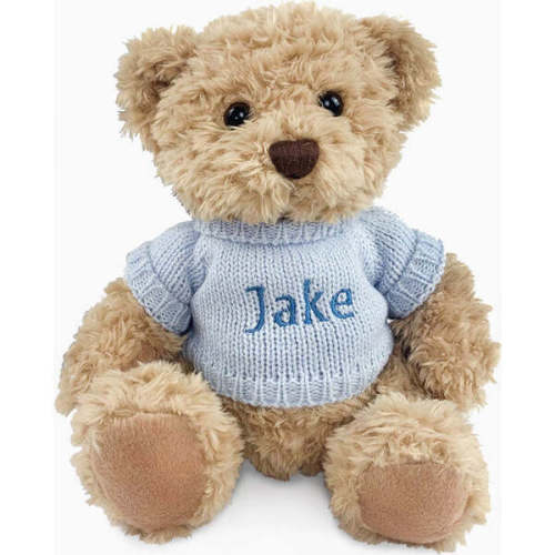 Personalized Bertie Bear, Blue - Babyblooms | Maisonette