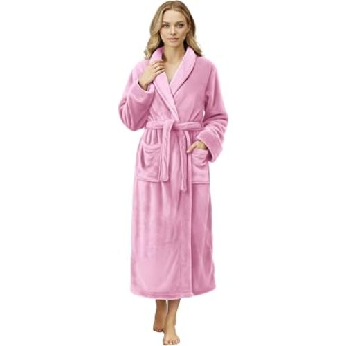 Premium Ultra Soft Robes for Women Plush Fleece Long Bathrobe