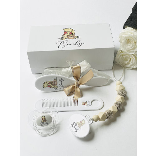 Personalized Baby Brush and Comb Set |Personalized Pacifier | Personalized Pacifier Clip | Winnie the Pooh | Custom Baby Shower Gift |