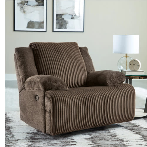 Chocolate Top Tier Oversized Manual Rocker Recliner