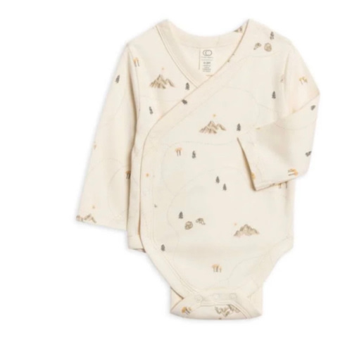 Colored Organics Kai Kimono Bodysuit - Hiking / Pine