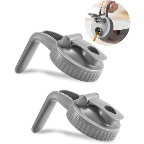 2 Pack Wide Mouth Mason Jar Lids V-Shaped with Handle, Mason Jar Pour Spout Lid with Extended Flip Lid Easy to Open, Airtight Leak Proof and Durable