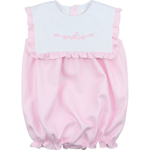 Pink Honeycomb Square Collar Bubble