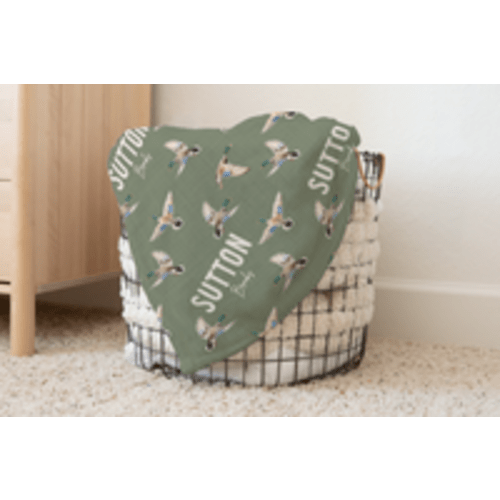 Minky Blanket | Personalized Mallard Flight
