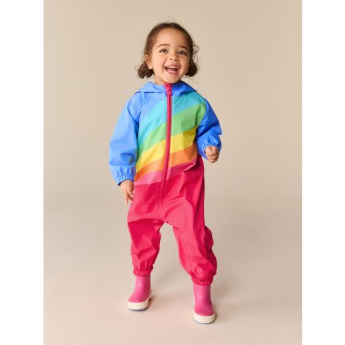 Little Bird by Jools Oliver Pink Rainbow Waterproof Puddlesuit