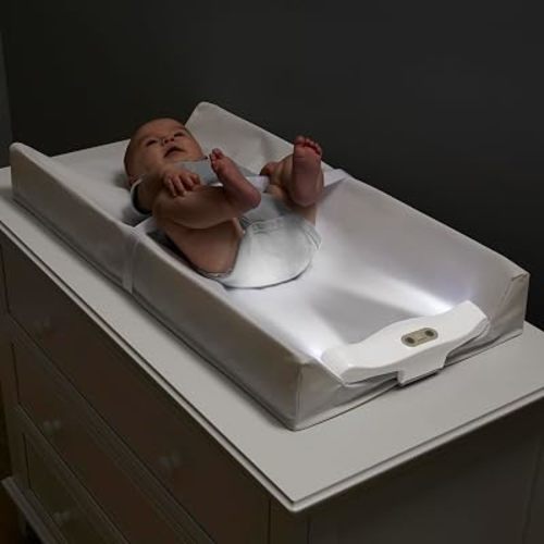 Contours GlowFlex Baby Night Light for Diaper Changes – Dimmable Soft Glow, Touch Control, Auto Shut-Off, Non-Slip Strap – Fits Sealy Baby & Select Changing Pads, Check Compatibility