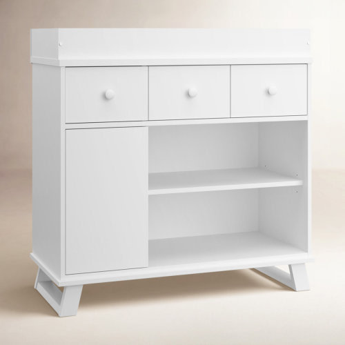 Storkcraft Modern 2 Drawer Dresser with Removable Changing Topper