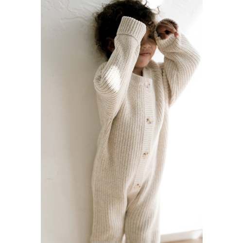 ‘Oatmeal‘ Chunky Knit Playsuit – Oat Co