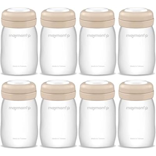 Maymom Wide Neck Breastmilk Collection n Storage Bottle 5.4 oz; Re-markable SureSeal Disc. Fits Spectra S2 Spectra S1 9 Plus.