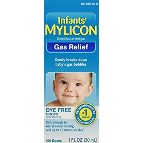 Mylicon Infant Drops Anti-Gas Relief Dye Free formula, 1.0 Fluid Ounce