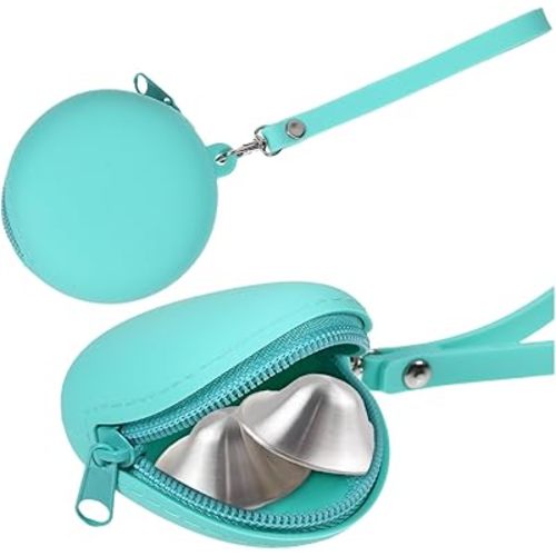 Green Silicone Nipple Shield Case, Silver Nursing Cups Case, Portable Silicone Storage Holder for Breastfeeding Essentials, Protective Box for Nipple Shields and Pacifier Holder