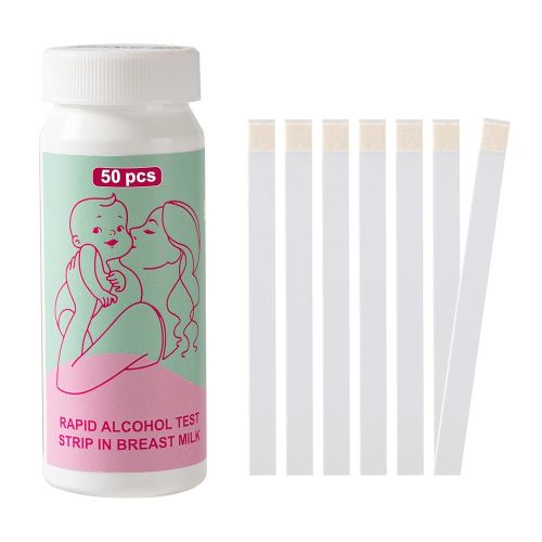 50 Pcs Alcohol Test Strips for Breastmilk Home Kit for Nursing Postpartum Mothers Gifts Breast Milk Breastfeeding Supplies Essentials Fast Easy High Sensitivity for Breast Feeding Moms