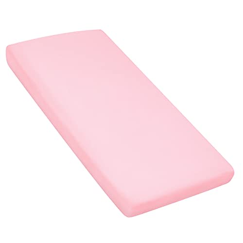 Nap Mat Sheet 24" x 48" x 4", Preschool Day Care Rest Nap Mat Cover, Pink | Fitted Elastic Corners, Soft & Breathable Baby Sheets for Regalo My Cot Portable Toddler Bed and Joovy Travel Cot