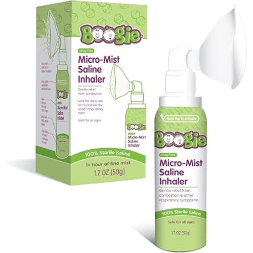 Boogie Micro-Mist Saline Inhaler, Unscented - 1.7 oz