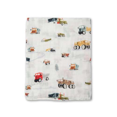 Muslin Swaddle - Happy Trucks