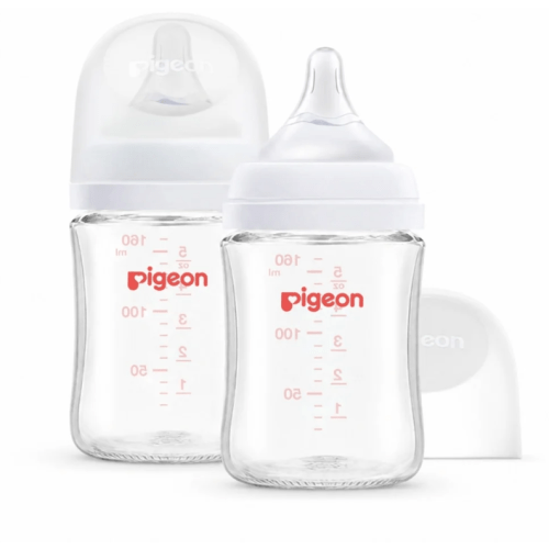 Glass Wide Neck Baby Bottle, 2 Packs, 5.4 Oz(160ml) for newborns