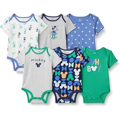 Amazon Essentials Disney | Marvel | Star Wars Unisex Babies' and Toddlers' Snug-Fit Cotton Footed Pajamas, Multipacks