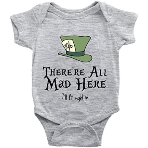 GKrepps The Mad Hatters Baby Bodysuit Girl boy Infant Toddler Organic Clothes Creeper
