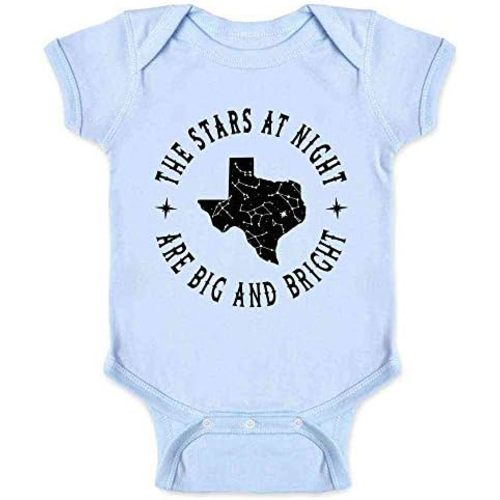 Pop Threads Texas Stars at Night are Big and Bright Song Infant Baby Boy Girl Bodysuit