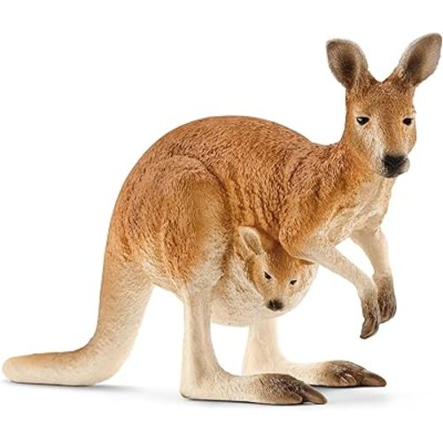 Schleich Wild Life Kangaroo Animal Figurine - Detailed Wild Animal Kangaroo Toy Figure, Durable for Education and Fun Play, Perfect for Boys and Girls, Gift for Kids Ages 3+