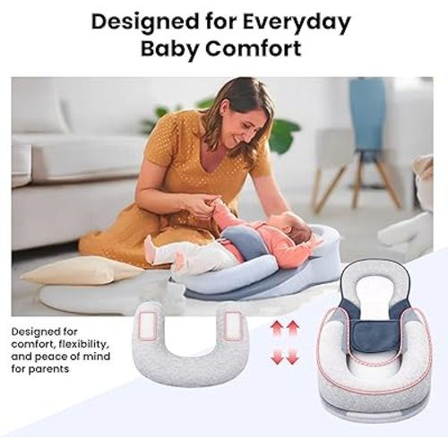 Baby Support Cushion for Supervised Play and Feeding Soft Infant Lounger Pillow.
