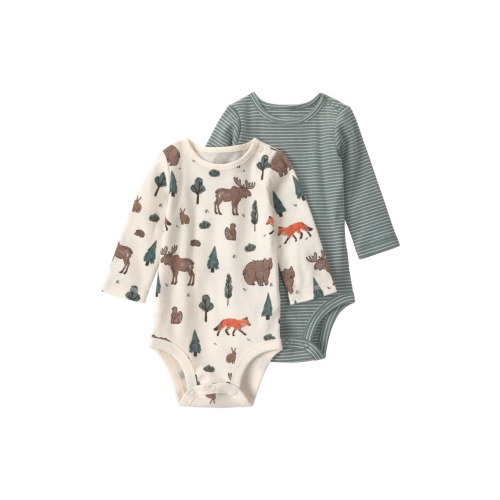 2-Pack Assorted Organic Cotton Bodysuits