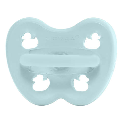 Hevea Soother Pacifier - Round - 0-3M - Baby Blue