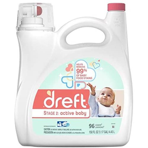 Dreft Stage 2: Active Baby Liquid Laundry Detergent (HE), 150 oz, 96 Loads