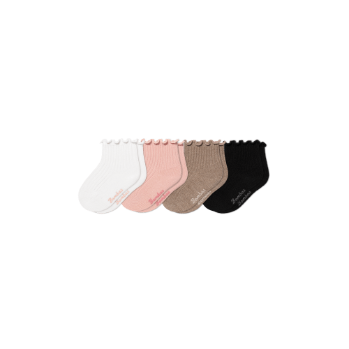 Baby Ruffle Rib Calf Sock 4-Pack (0-6 Months)