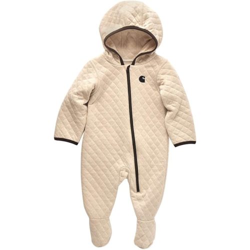 Carhartt baby-girls Long-sleeve Quilted Footed Coverall