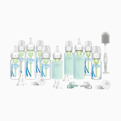 Dr. Brown's Glass and BPA-Free Plastic Baby Bottle Starter Gift Set