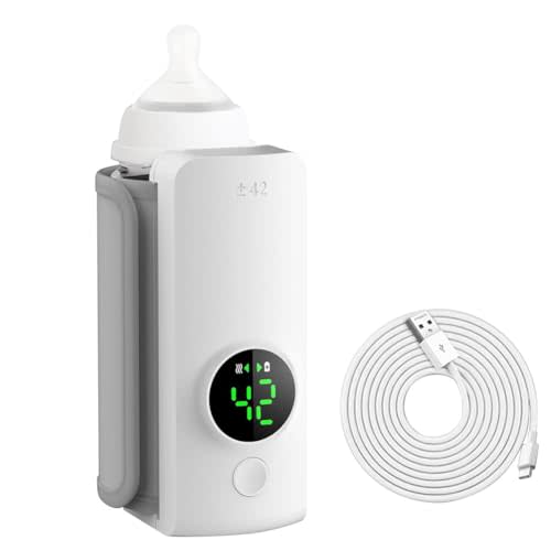 Portable Bottle Warmer for Travel, Rapid Warming with Battery-Powered Temperature Display, Milk Warming for Outsided