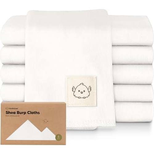 Amazon.com: Organic Burp Cloths Baby Boy Girl, 6pk Large Burping Cloths (Soft White) | 100% Cotton Burp Clothes for Babies, Newborns Spit Up Rags, Super Soft, Absorbent Towels, Gender Neutral, Machine Washable