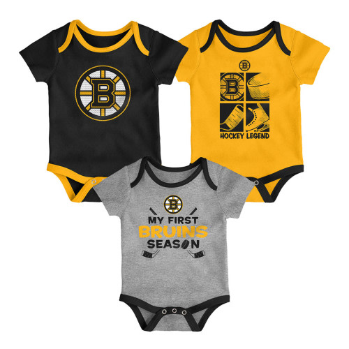 Bruins Newborn Legend 3PK Creeper Set